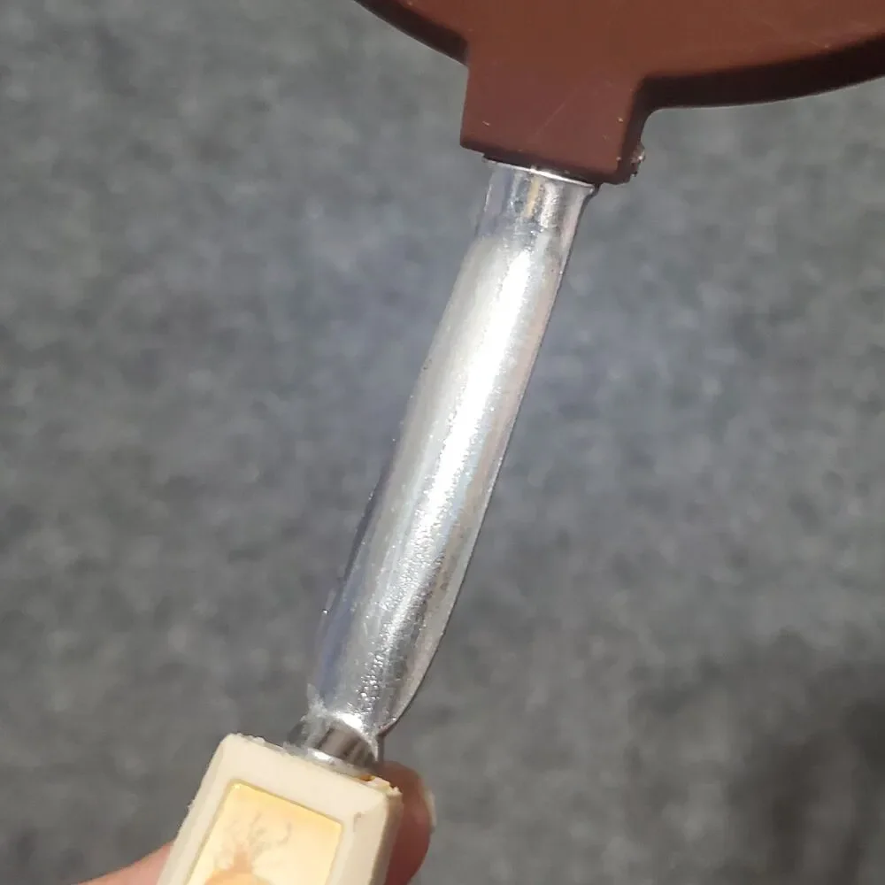 Vintage Ekco Spatula Brown And Tan Slotted Vegetable Logo Kitchen Utensil USA